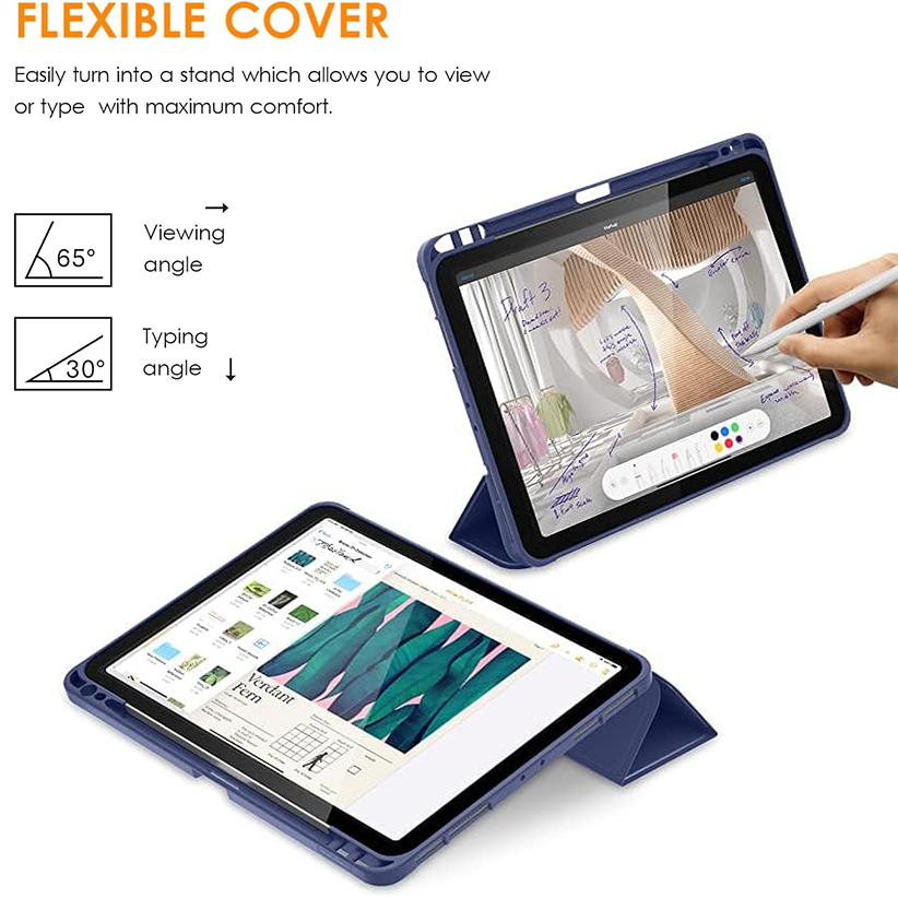 Best case for an iPad  Air 13 M2 2024,Tri-fold PU Leather front cover with TPU Bumper Case 